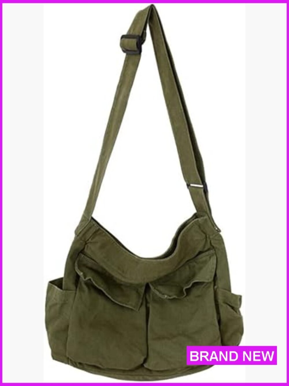 Vintage Canvas Messenger Crossbody Shoulder Laptop Bag School Work Travel